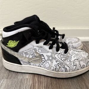 Jordan Kids' Black and White Sneakers